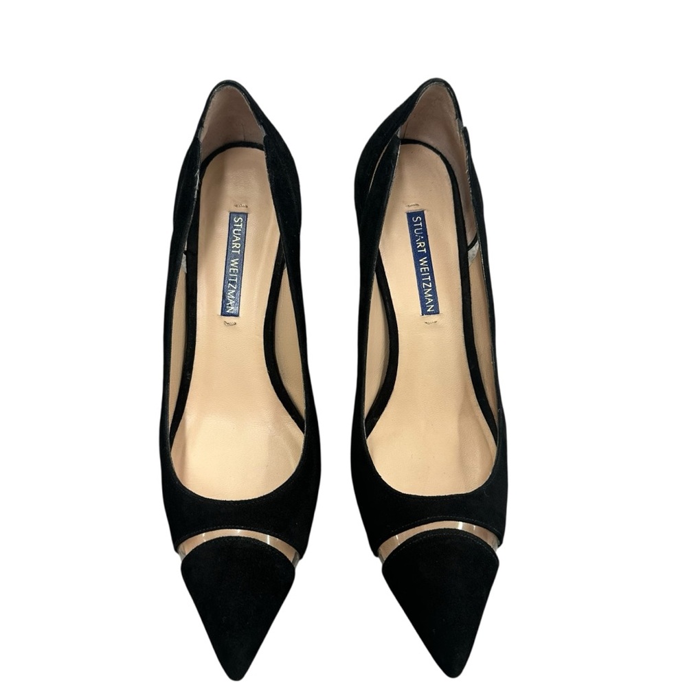 Stuart Weitzman The Davia 75 Suede‎ Black Pumps Size 7